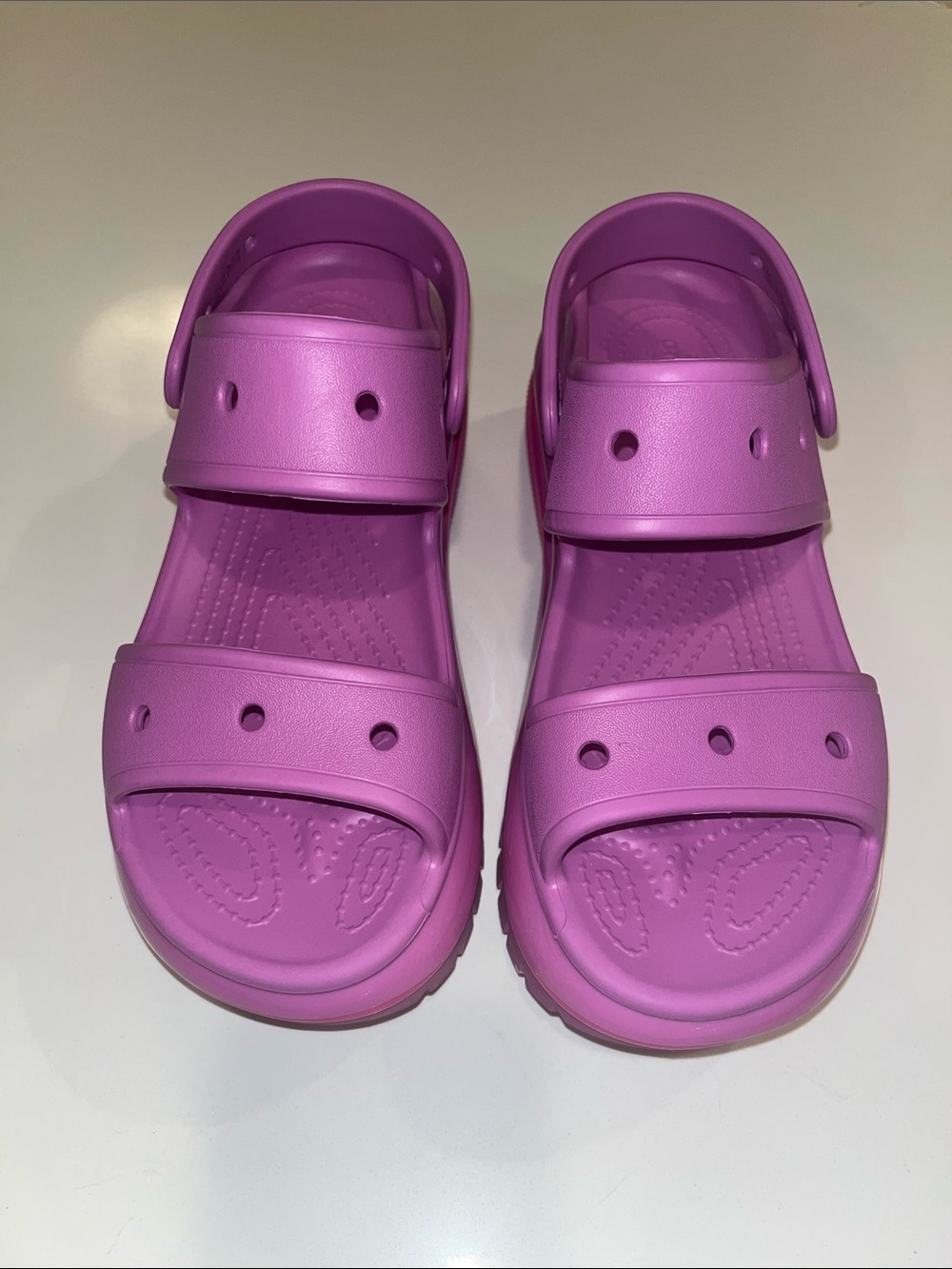CROCS MEGA CRUSH Chunky Platform Sandal in Purple & Hot Pink. Women’s 8/Men’s 6 - Picture 7 of 16